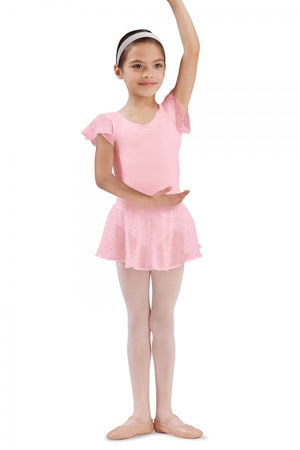 Bloch CR5161 Candy Pink Sequin Pull On Georgette Skirt