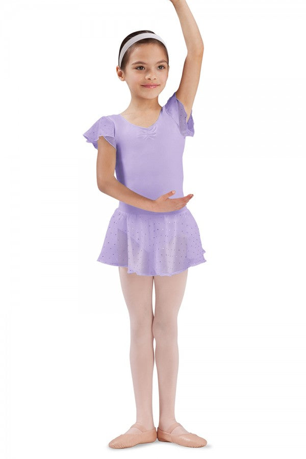 Bloch CR5161 Lilac Sequin Pull On Georgette Skirt
