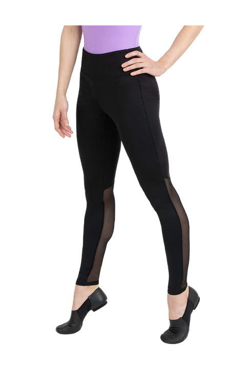 Capezio SE1078C Mesh Insert Leggings Black
