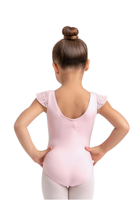 Capezio 11731C PNK Flutter Sleeve Bodysuit Back