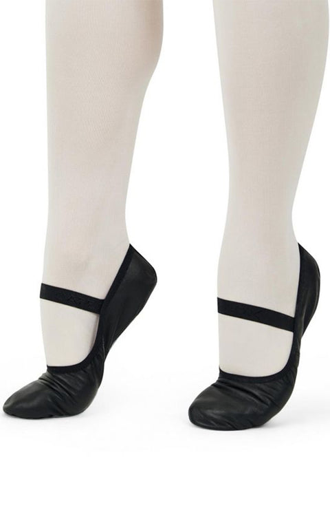 Capezio 212C Child Black Leather Full Sole Ballet Slippers