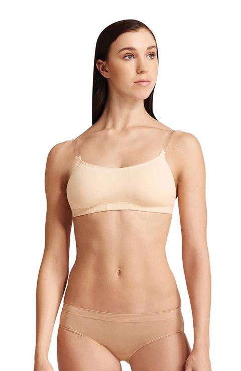 Capezio 3564 Nude BraTek Clear Strap Camisole Bra