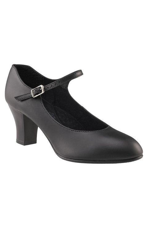 Capezio 650 Adult Black Student Footlight 2" Character Shoes