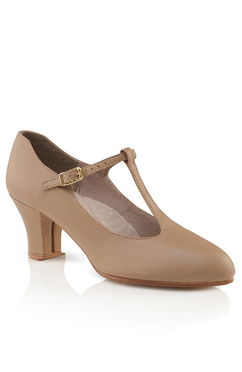 Capezio 750 Caramel Jr. Footlight T-Strap Character Shoes
