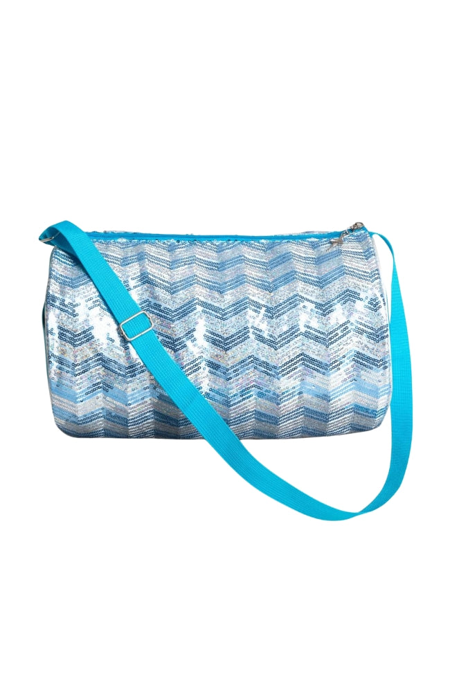 Capezio B283 Light Blue Sequin Chevron Barrel Bah
