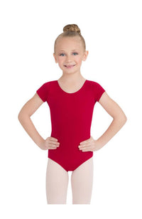 Capezio CC400/C-Cotton Classic Short Sleeve Bodysuit Garnet