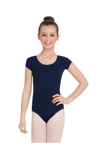 Capezio CC400/C-Cotton Classic Short Sleeve Bodysuit Navy