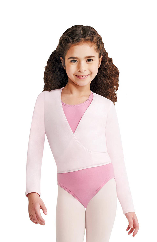 Capezio CC850C Child Pink Long Sleeve Cotton Wrap Top