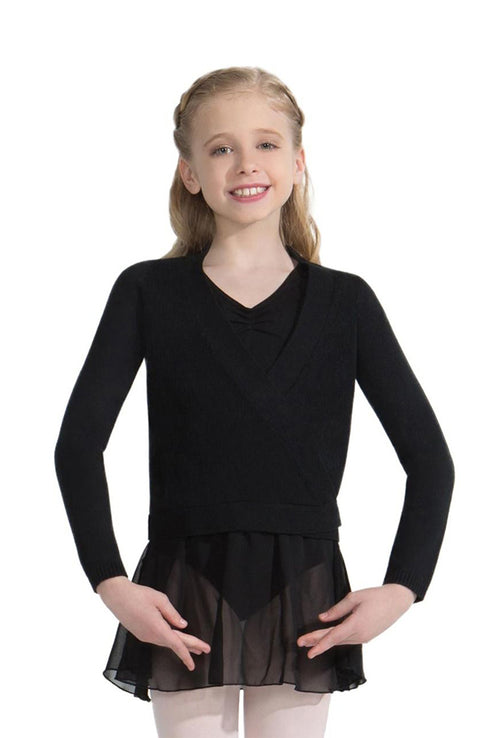 Capezio CK10949C Child Black Wrap Sweater
