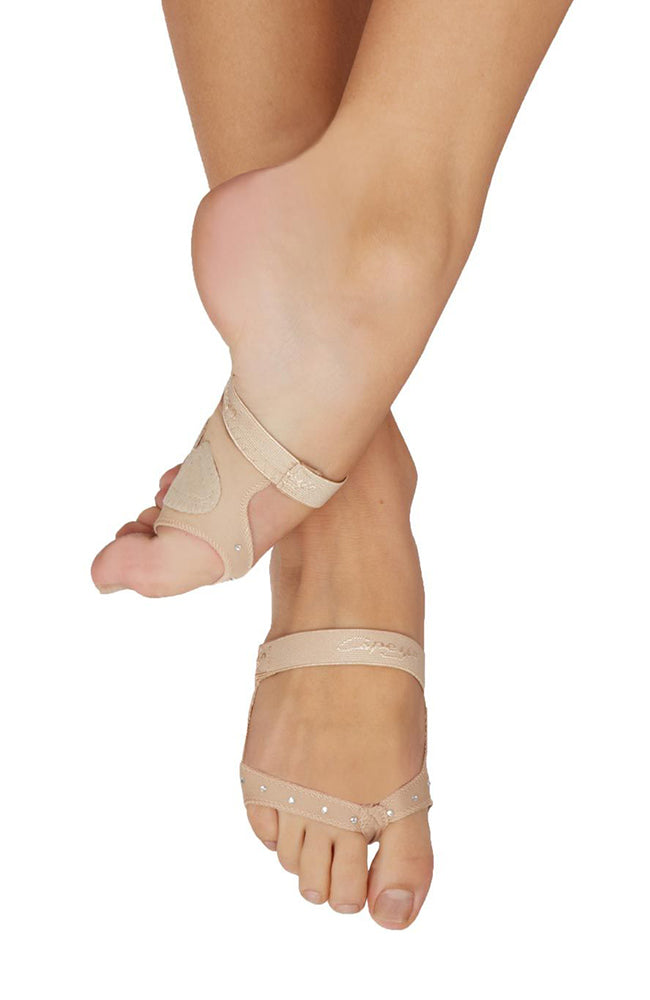 Capezio H07TR Adult Nude Thong Rhinestone FootUndeez