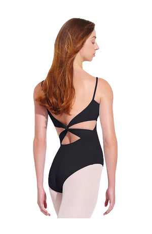 Capezio MC102W BLK Twist Back Cami Bodysuit Back