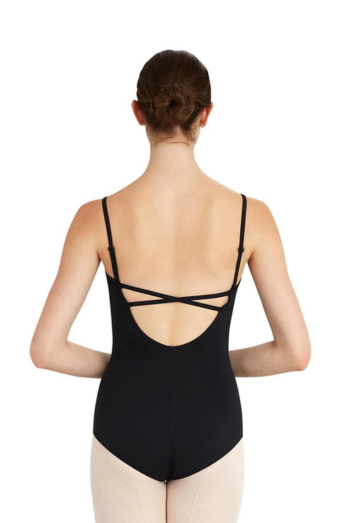 Capezio MC802W Adult Camisole Bodysuit with Criss Cross Back