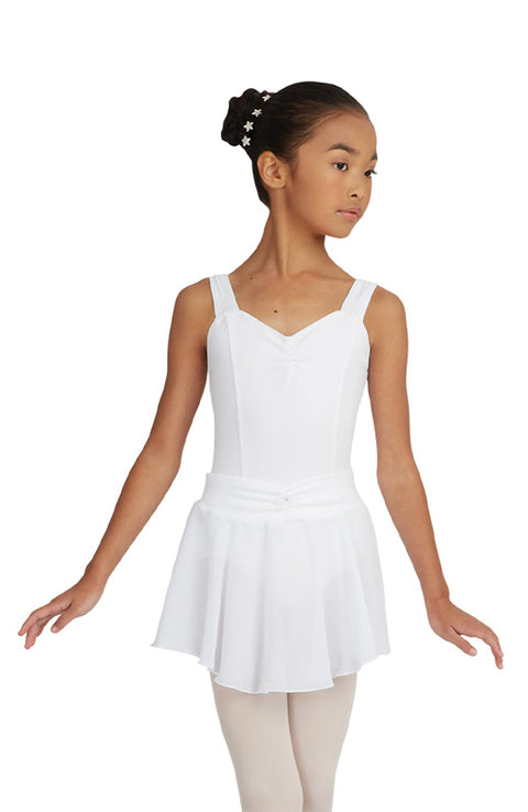 Capezio N9635C WHT Pull On Georgette Skirt