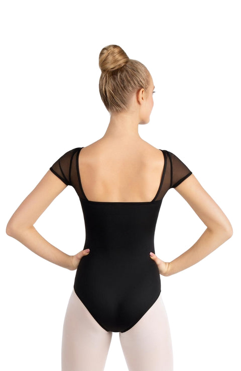 Capezio SE1039 BLK Mesh Yoke Bodysuit