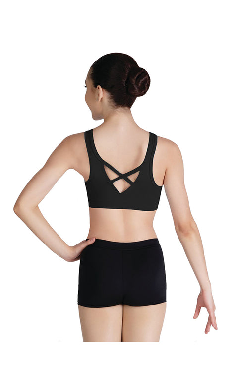 Capezio SE1047C High Neck Bra Top Black Back
