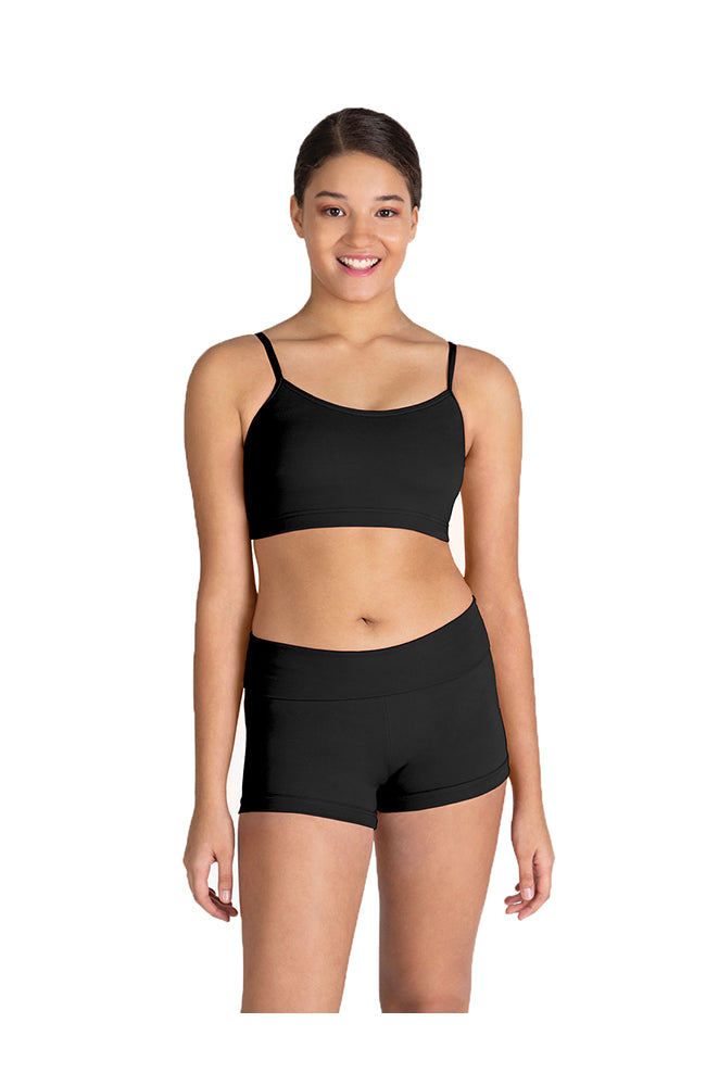 Capezio SE1051W BLK Banded High Waist Shorts