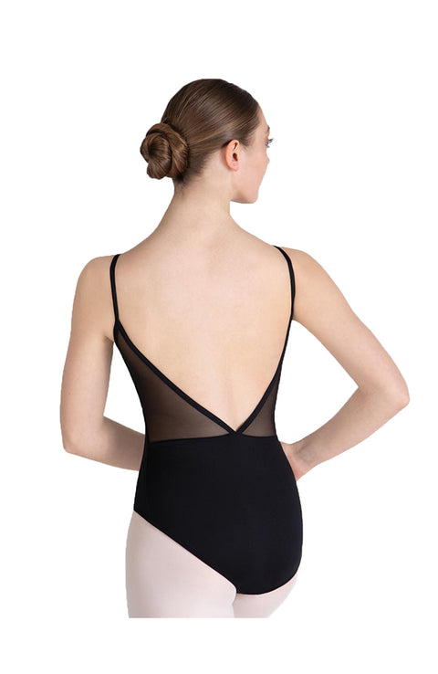 Capezio SE1075W BLK Mesh Back Cami Bodysuit Back