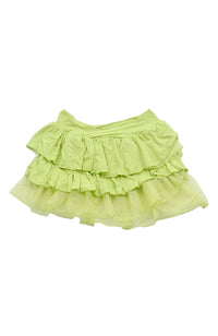 Capezio T1003C Mesh Insert Skirt Lime