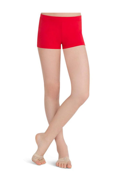 Capezio TB113C Child Low Rise Boy Cut Red Shorts