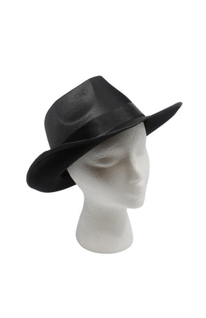 Dancewear 784139-BK Satin Look Fedora Black