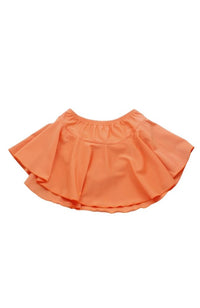 Dancewear E161 Orange Ruffle Skate Skirt