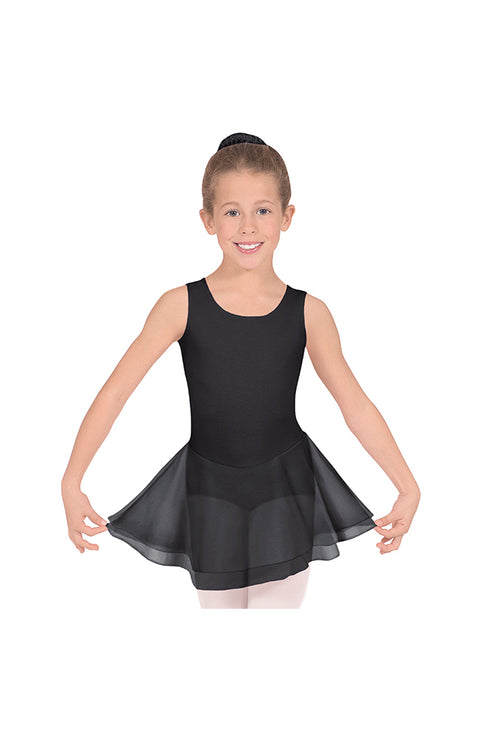 Eurotard 10466 Double Skirt Tank Dance Dress Black
