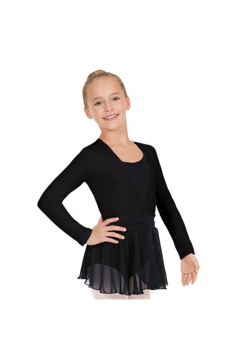Eurotard 10523C Long Sleeve Wrap Sweater Black