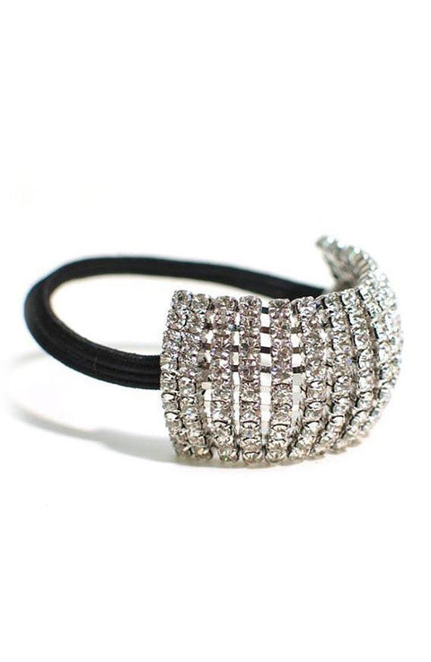 Clear Rhinestone Stretch Ponytail Holder