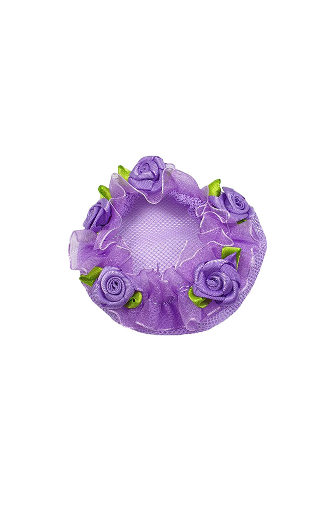 FH2 BC0042 Lilac Bun Cover with Roses