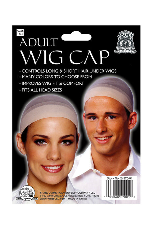 Adult Black Wig Cap