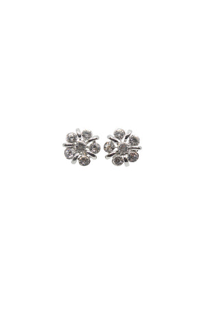 Glitter Pie E45 Six Stone Flower Clip On Earrings