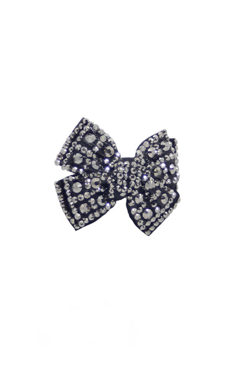 Glitter Pie Rhinestone Hair Bow on Clip