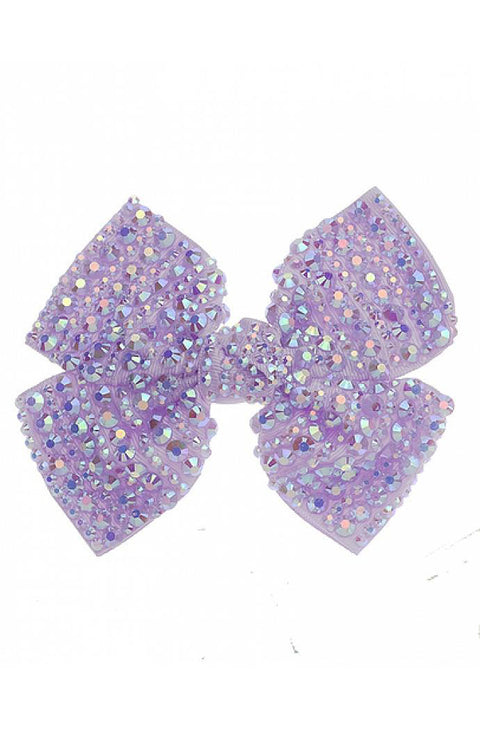Glitter Pie Lilac Rhinestone Bow