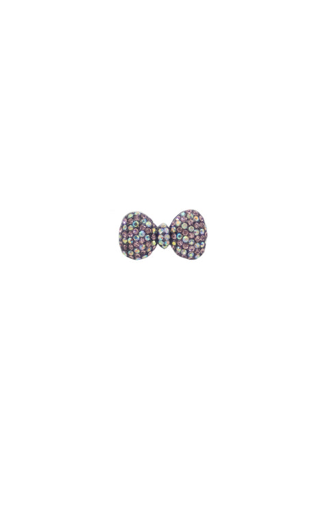 Glitter Pie P201111 Bow Brooch With Pink AB
