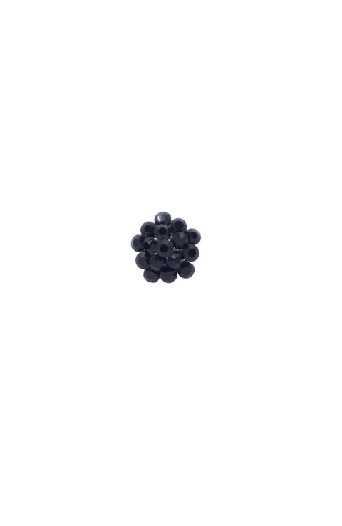 Glitter Pie P20202 Large Black Cluster Button Type Brooch