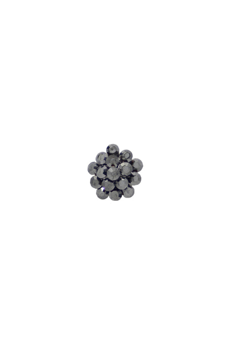 Glitter Pie P20202 Large Grey Cluster Button Type Brooch