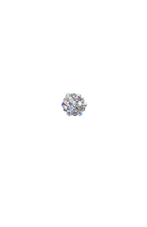 Glitter Pie P20606 Cluster AB Button Type Pin Brooch