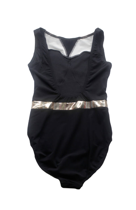 Grishko 2104 Boatneck Tank Bodysuit Black Back