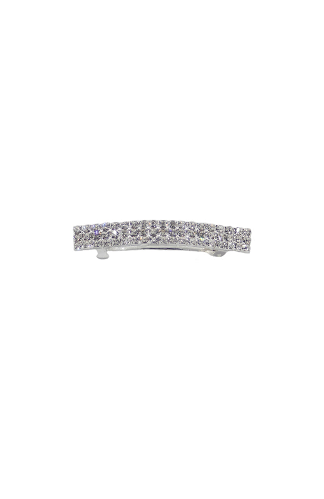 Kissed By Glitter SS065 3 Row Clear Crystal Barrette