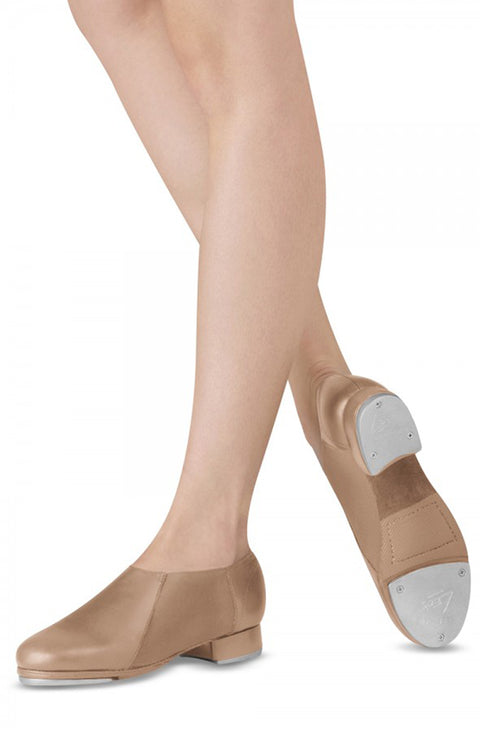 Leo LS3007L Adult Tan Slip-On Leather Tap Shoes