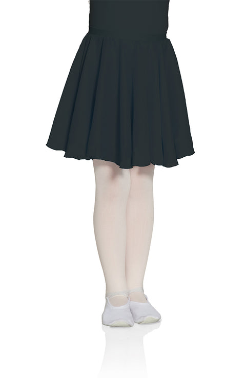 Mondor 16207 Child Black RAD Pull-On Chiffon Skirt