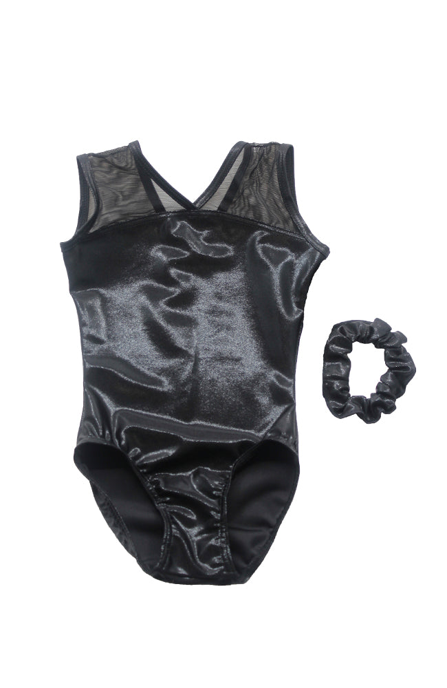 Mondor 17891 04 True Black Mesh Tank Gym Bodysuit