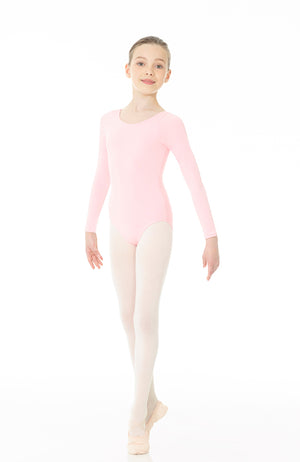Mondor 26240 Studio 55 Long Sleeve Bodysuit True Pink