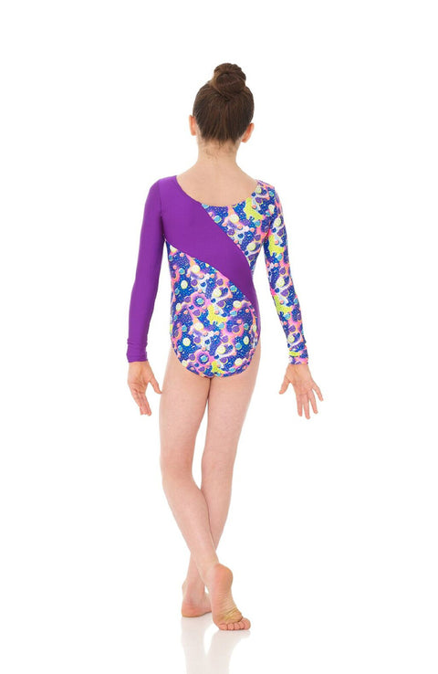 Mondor 37887 8P Sparkling Long Sleeve Gym Bodysuit Back
