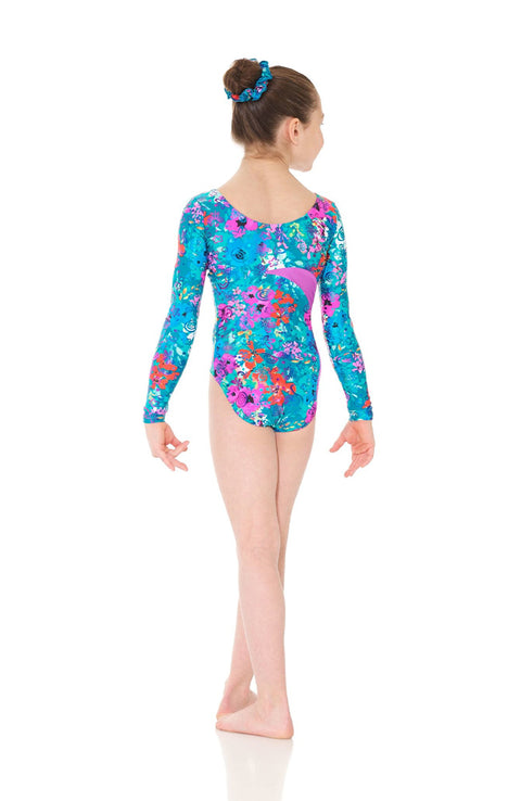 Mondor 7883 SG Secret Garden Long Sleeve Gym Bodysuit Back