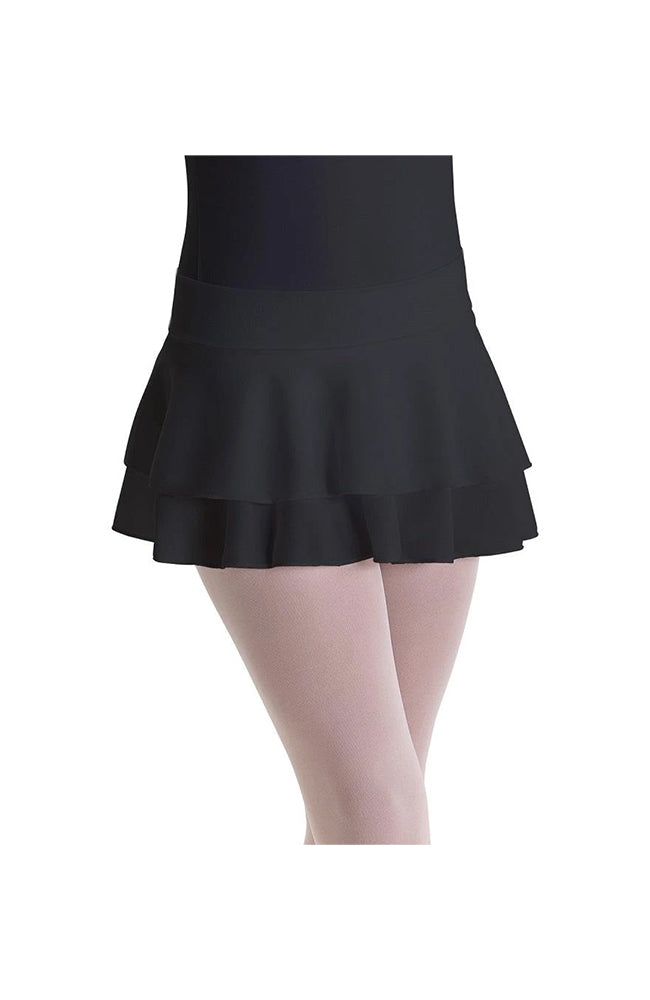 Motionwear 1019 Pull On Double Tier Skirt Black