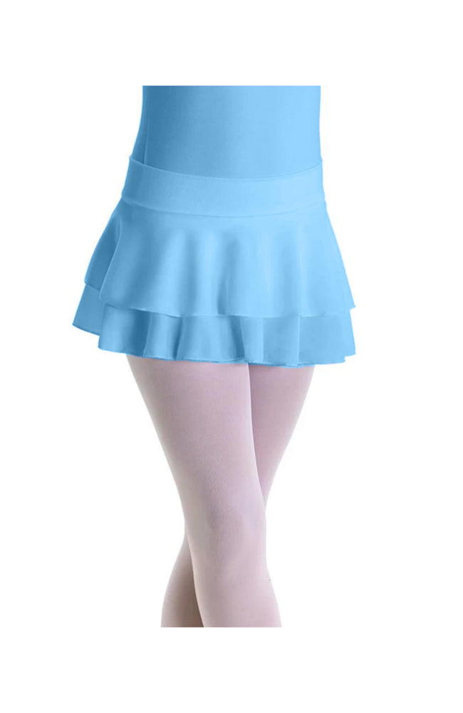 Motionwear 1019 Pull On Double Tier Skirt Light Blue