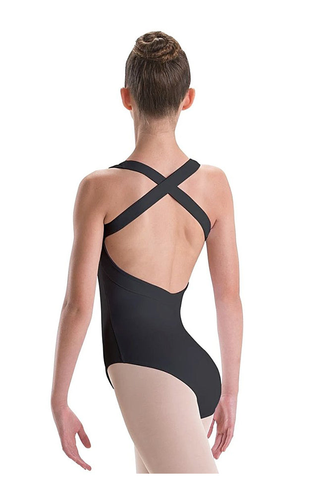 Motionwear 2032 497 X-Back Halter Bodysuit Black Back
