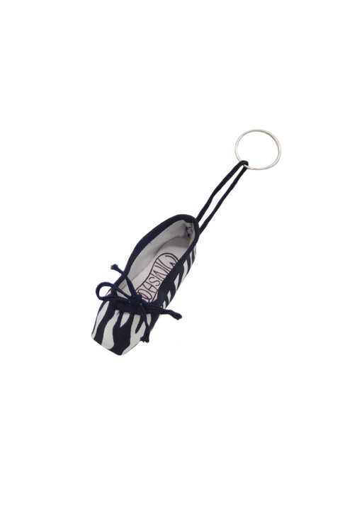 Pillow For Pointes Patterned Mini Pointe Shoe Keychain PPA Zebra