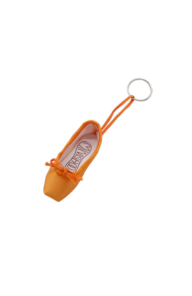 Pillow For Pointes Patterned Mini Pointe Shoe Keychain Orange
